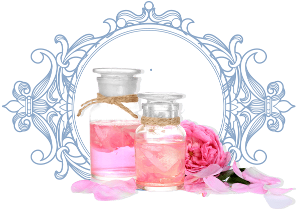 Rose water and roses